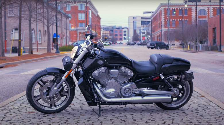 The Harley-Davidson V-Rod as a drag-racing motorcycle.