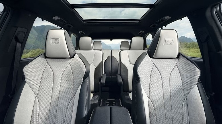 Shot of the Lexus TX 500h F Sport Performance Luxury interior