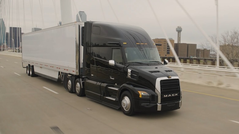 mack pioneer on bridge