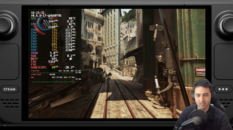 Santiago Santiago playing Dishonored 2 on Steam Deck