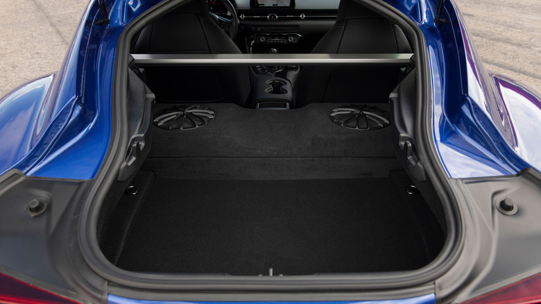 Image showing the 2026 Toyota GR Supra cargo trunk and brace bar