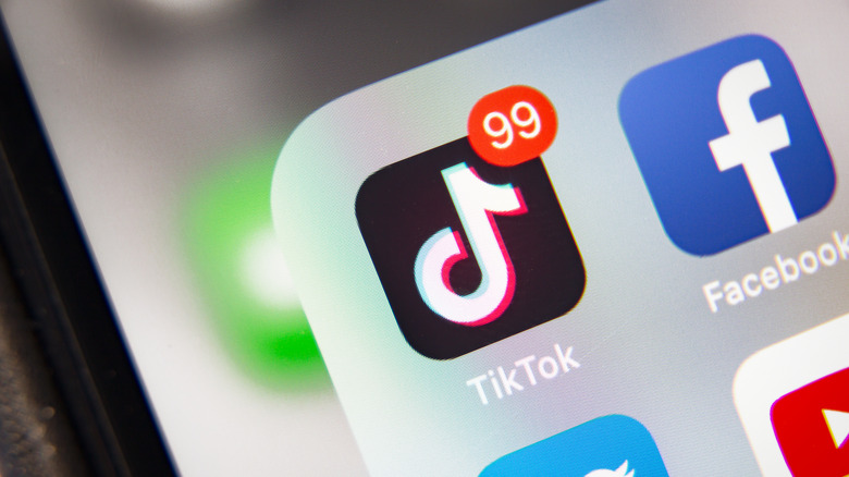 TikTok logo on smartphone screen