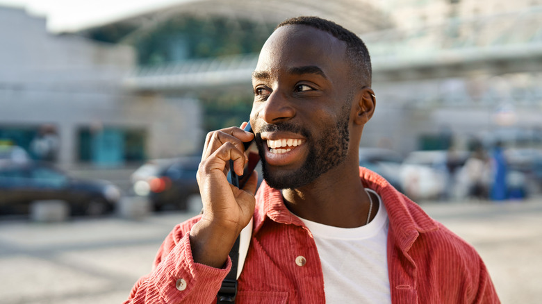 Man talking on phone