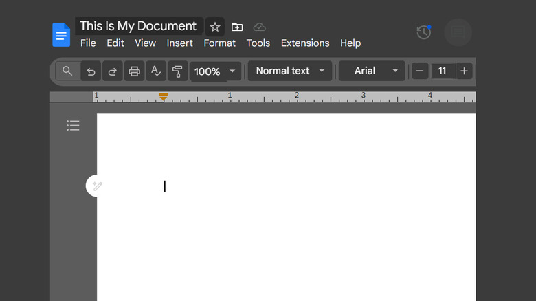 Google Docs empty document