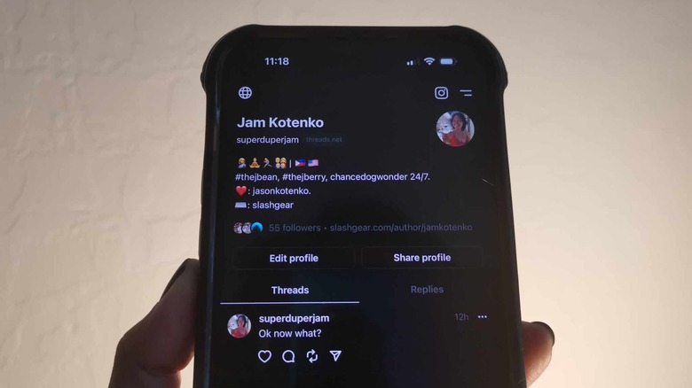 Jam Kotenko Threads app profile