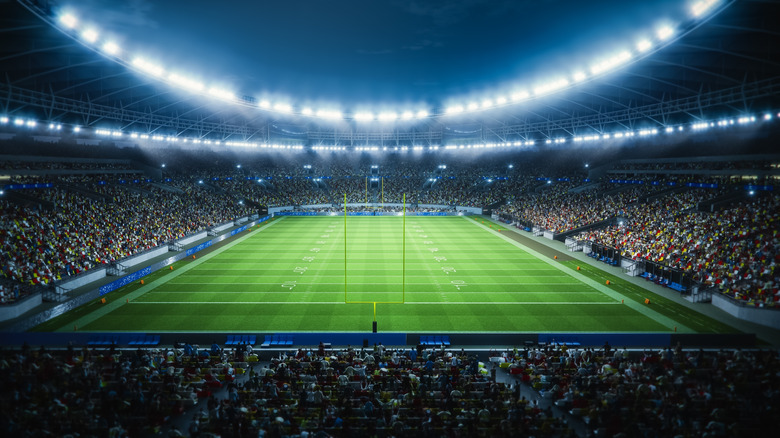 Night view of football stadium