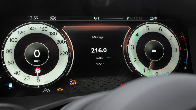 Driver's cluster display