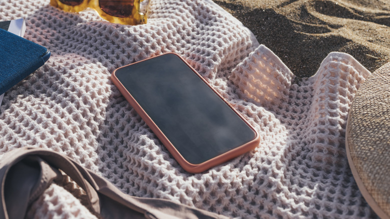 Smartphone at the beach