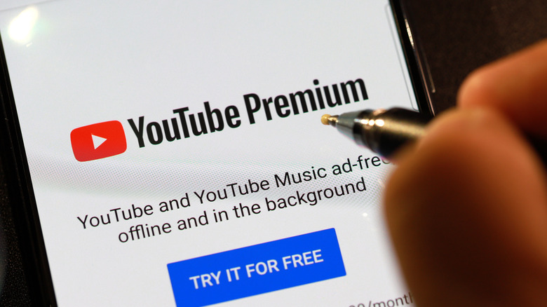 YouTube Premium sign up page