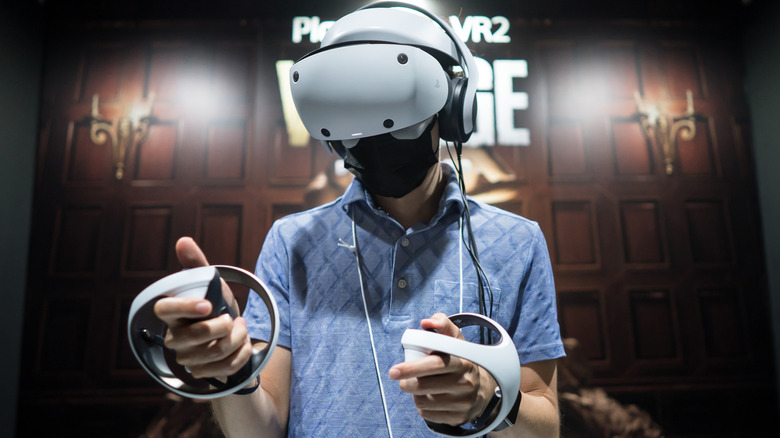 person playing PS VR2