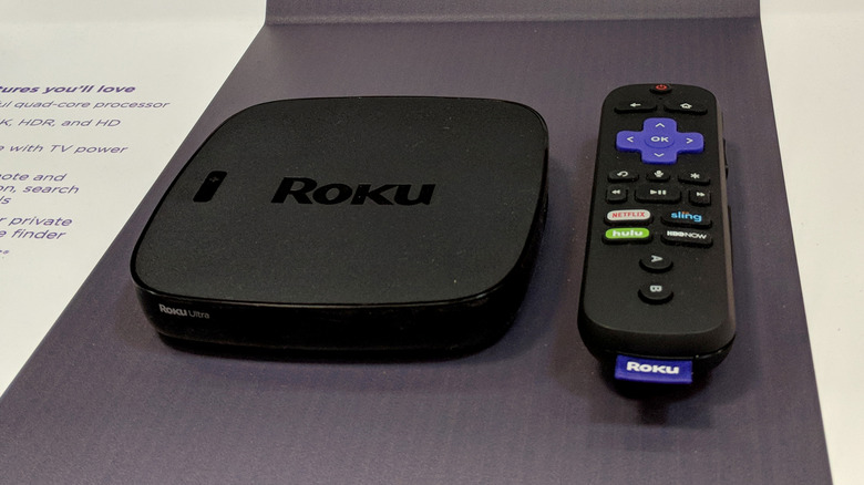 Roku Ultra device on display