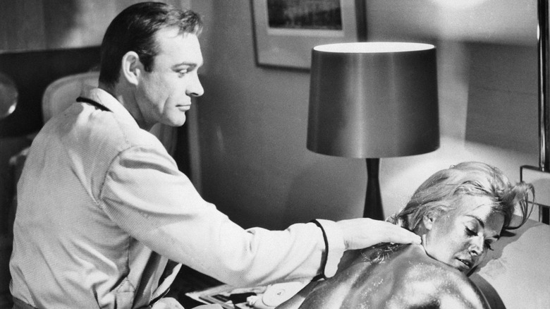 Sean Connery and Shirley Eaton in "Goldfinger"