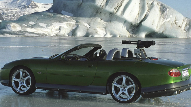Jaguar XKR on frozen lake in "Die Another Day"