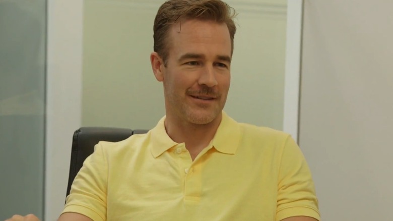 James Van Der Beek disguised as a car salesman in an episode of "Stars Selling Cars."