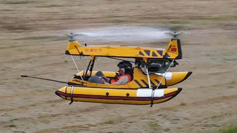 Pilot flying the Janus-1 VTOL