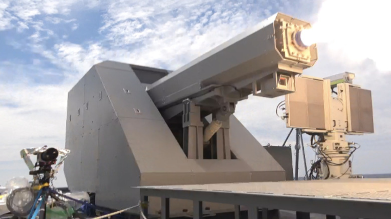 Test firing of Japan's rail gun.