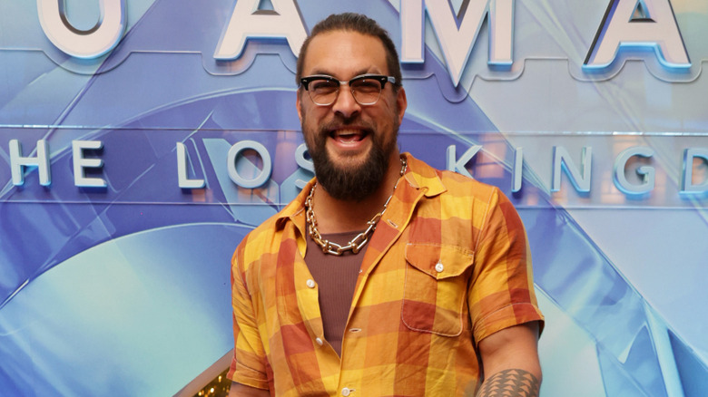 Jason Momoa in a loud shirt