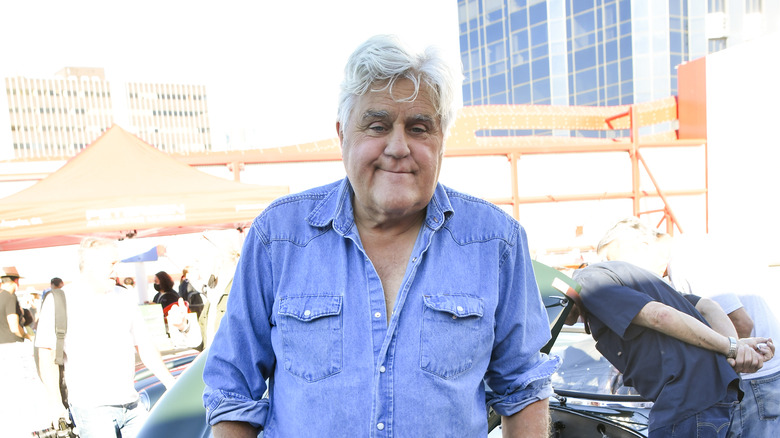 Jay Leno at a Petersen Automotive Museum event