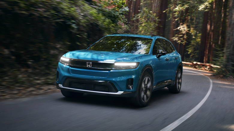 Honda Prologue driving in the forest