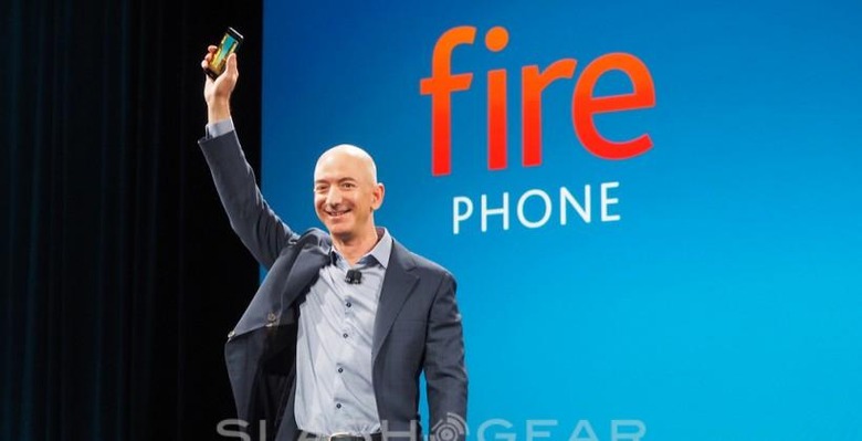 Jeff Bezos with Amazon's Fire Phone