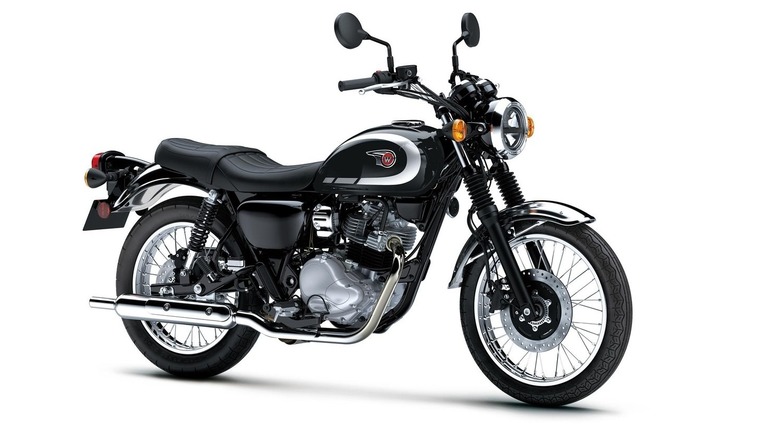 The 2027 edition of the Kawasaki W230 in the "Ebony" color scheme.