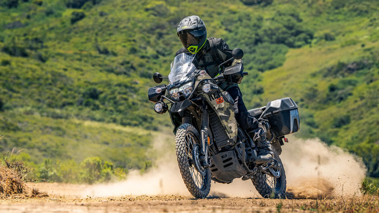 Kawasaki KLR 650 Adventure riding off road