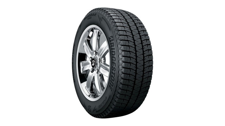 A close up shot of the Bridgestone Blizzak WS90 tire