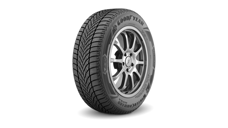 A close up shot of the Goodyear WinterCommand Ultra tire