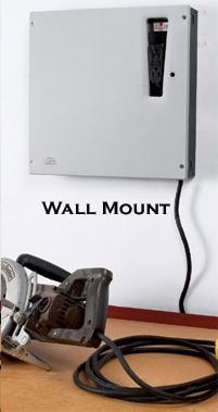Wall-mounted retractable extension cord