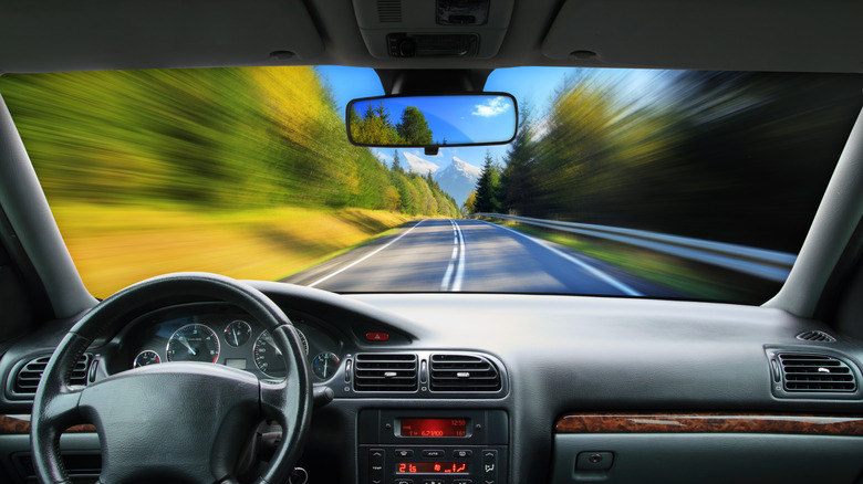 car dashboard with cover