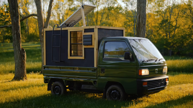 A kei truck-based camper