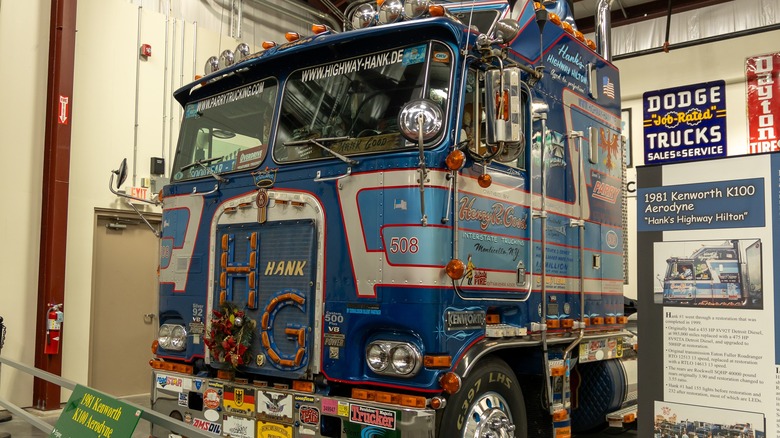 1981 Kenworth K100 aerodyne truck on display