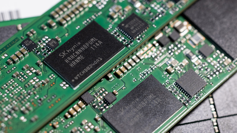 Closeup on two SSDs