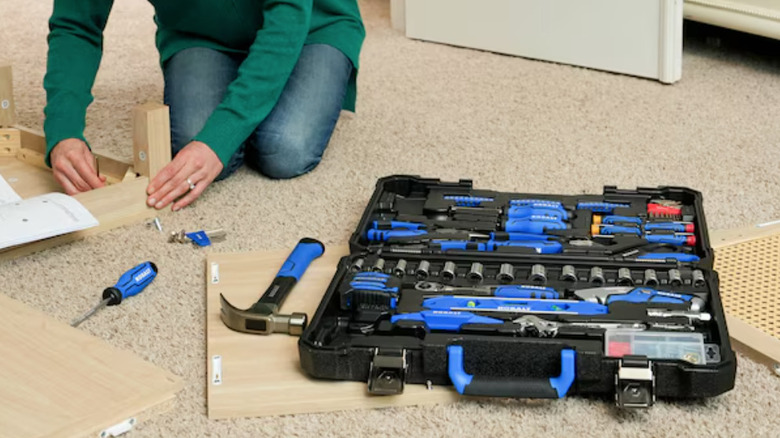 Kobalt 183 pc set on the floor