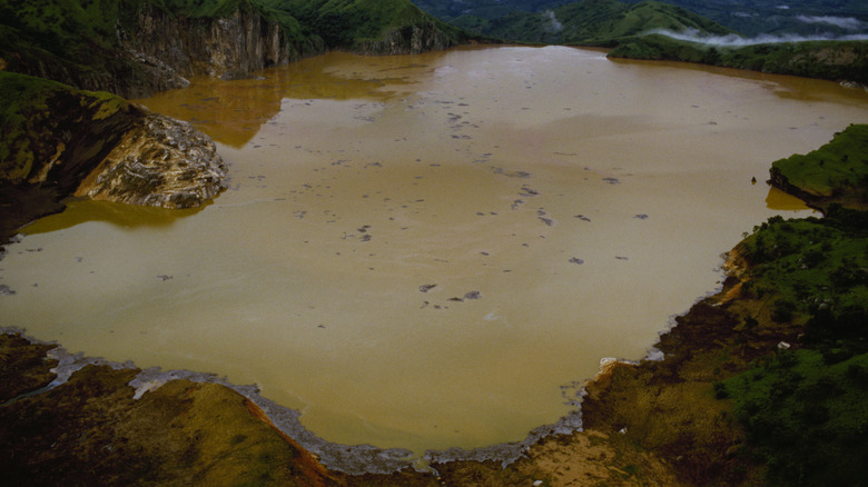 aerial photo of Lake Nyos