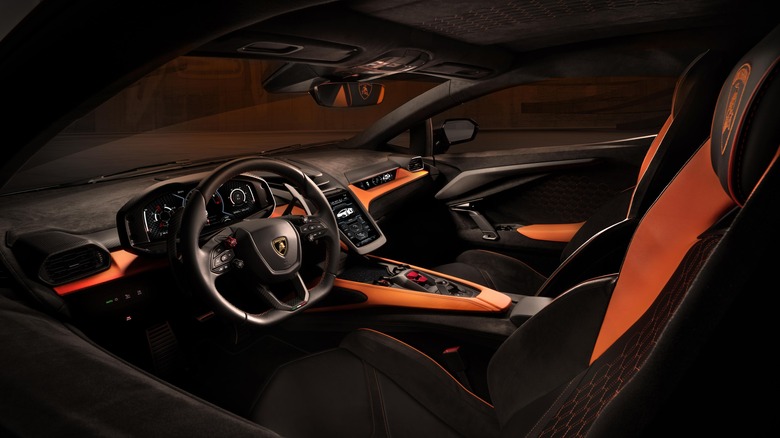 Lamborghini Revuelto interior from outside