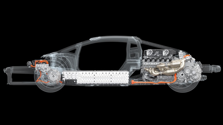 Lamborghini LB744 structure illustration