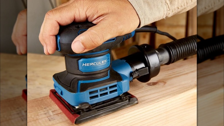 sanding with a Hercules sheet sander