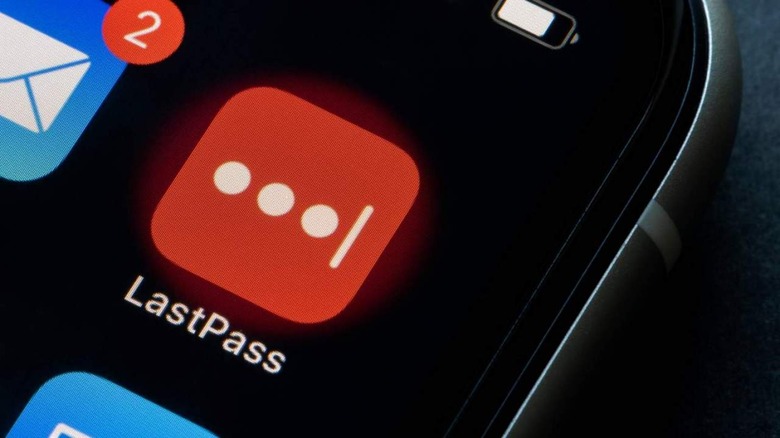 LastPass app icon on iPhone