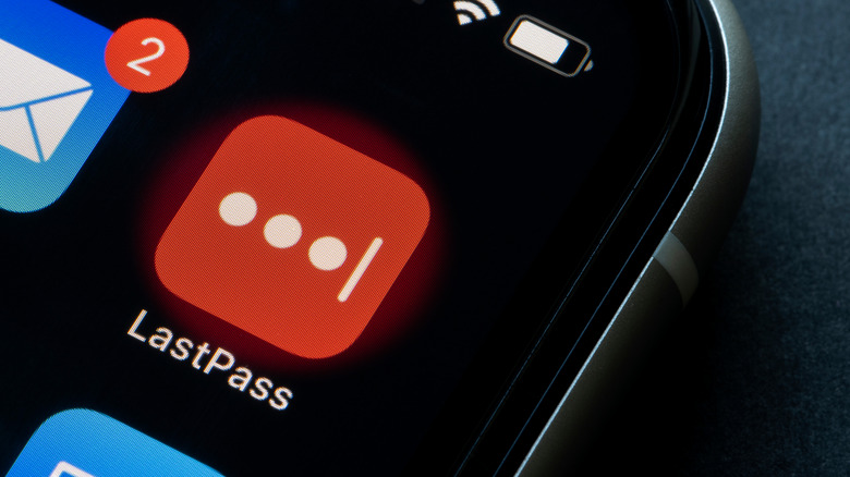 LastPass app icon on phone