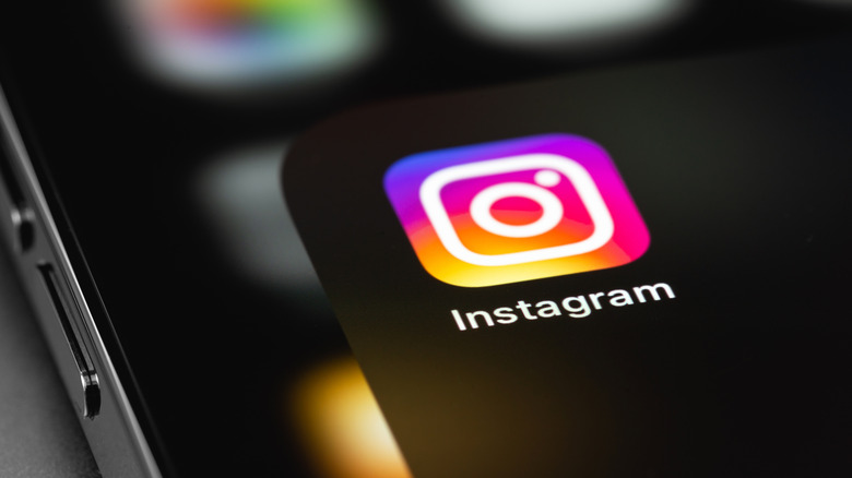 instagram app on smartphone