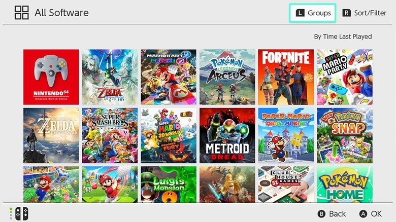 Group feature Nintendo Switch