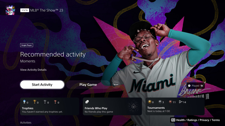 MLB The Show 23 PS5 menu screenshot