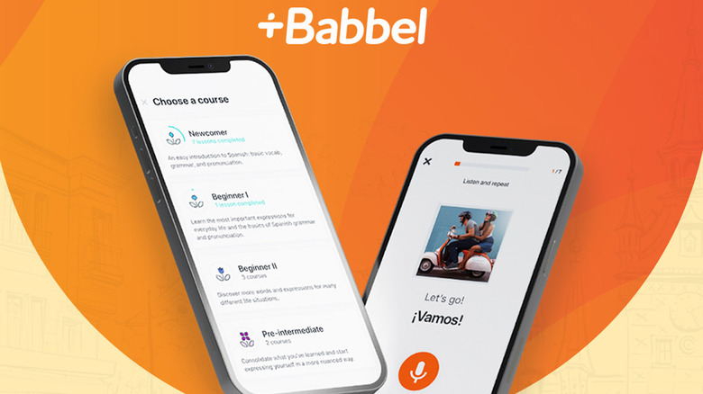 Babbel app running on smartphones