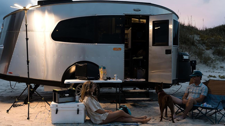people sitting around goal zero skylight