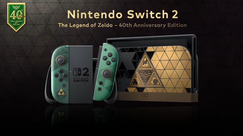 The Legend of Zelda 40th Anniversary Switch 2 and its controllers