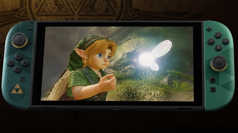 The Legend of Zelda Limited Edition Switch 2 showing Link and a faerie