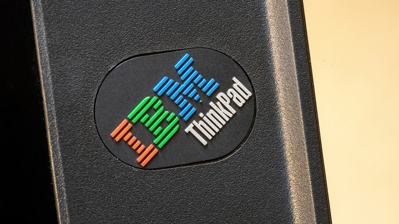 Logo on an old IBM ThinkPad