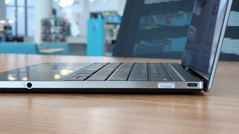 Laptop on a table