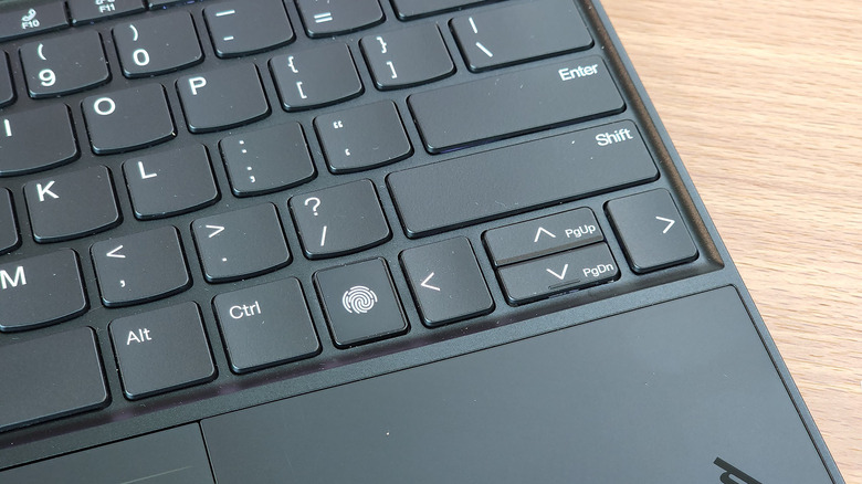 Keyboard and fingerprint sensor